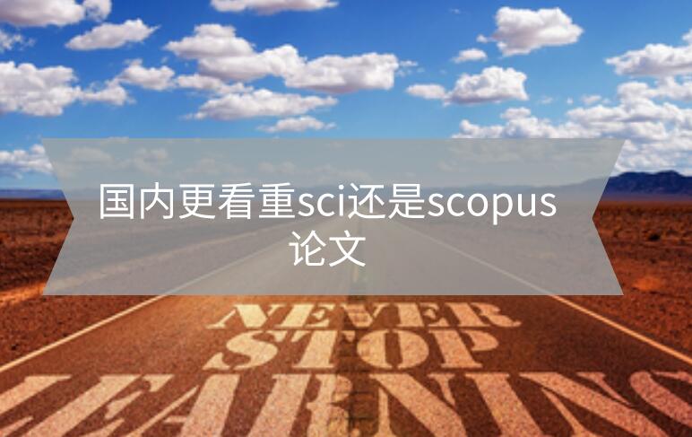 国内更看重sci还是scopus论文?